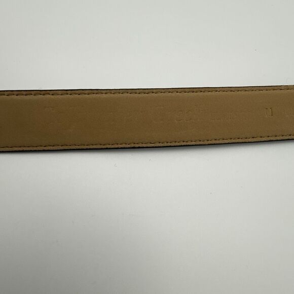 Coldwater Creek Green Croc Embossed Leather Belt Ornate Gold Buckle Medium Y2K main image 10